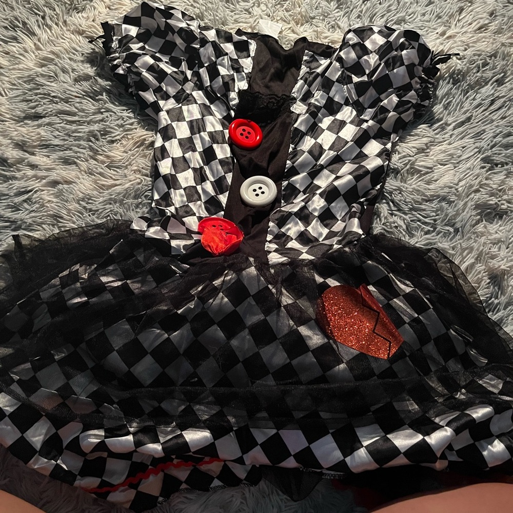 halloween clown dress, size small in kids